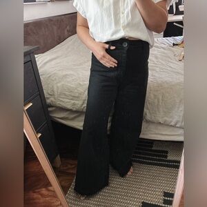 Zara Black Wide Leg Jeans
